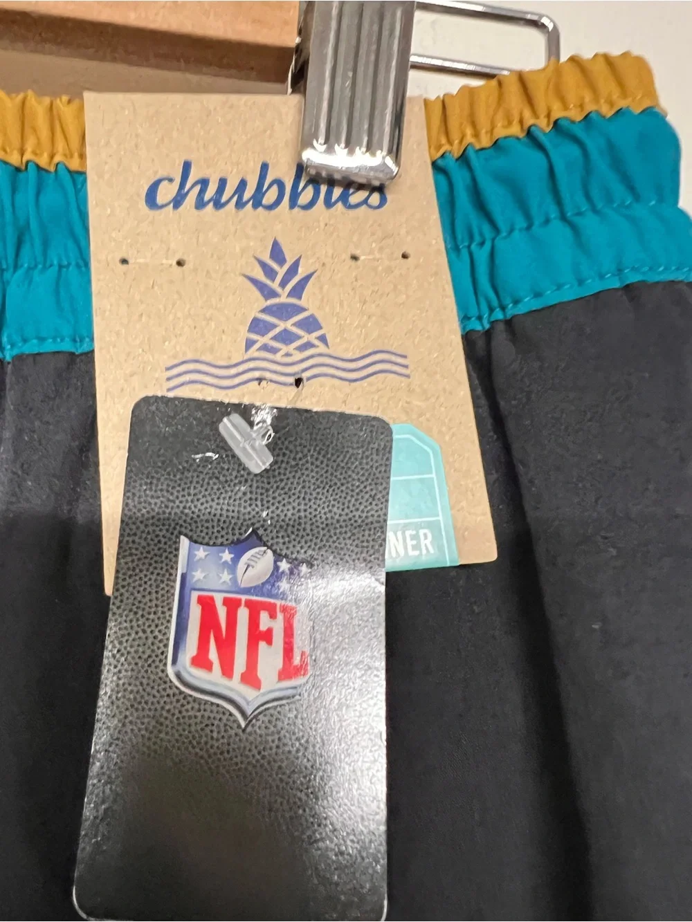 New chubbies Jacksonville‎ Jaguars Lined Swim Trunks Shorts 5.5”